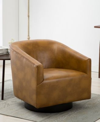 Gaven Wood Base Swivel Chair