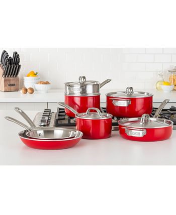 The Cellar Stainless Steel 11-Pc. Cookware Set, Created for Macy's - Macy's