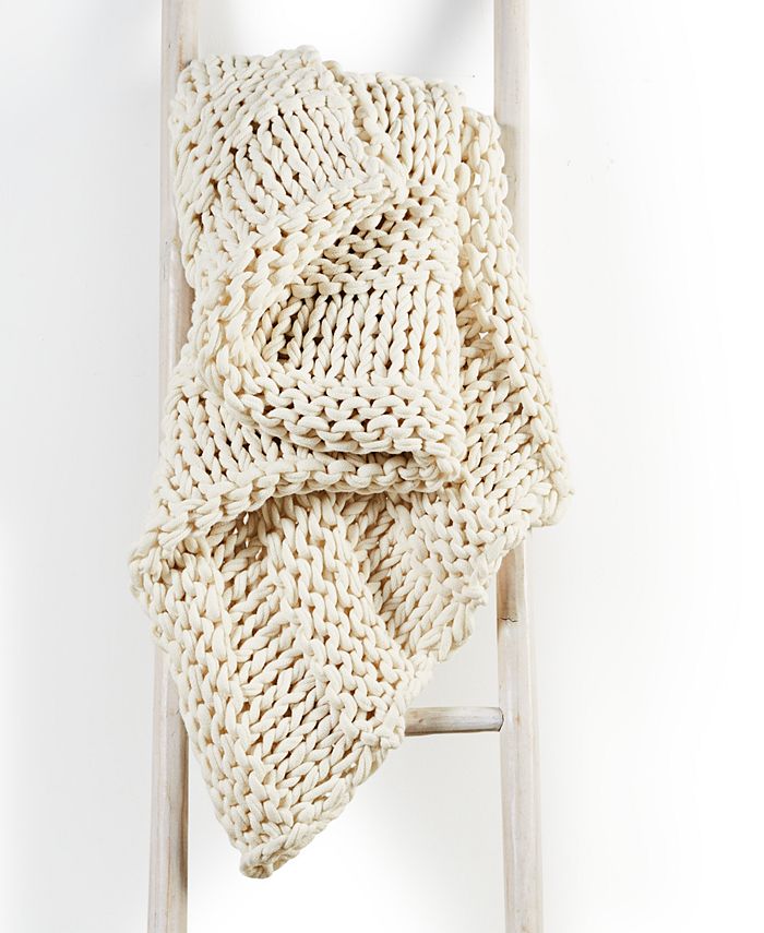 Oake Chunky Knit Throw, 50 x 60, Created for Macy's - Macy's