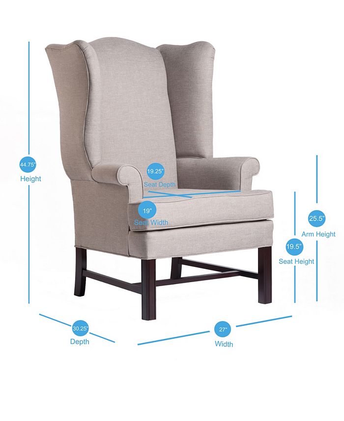 Comfort Pointe Chippendale Wing Chair Macy's