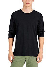 Men's Long Sleeve Supima Crewneck T-Shirt, Created for Macy's 