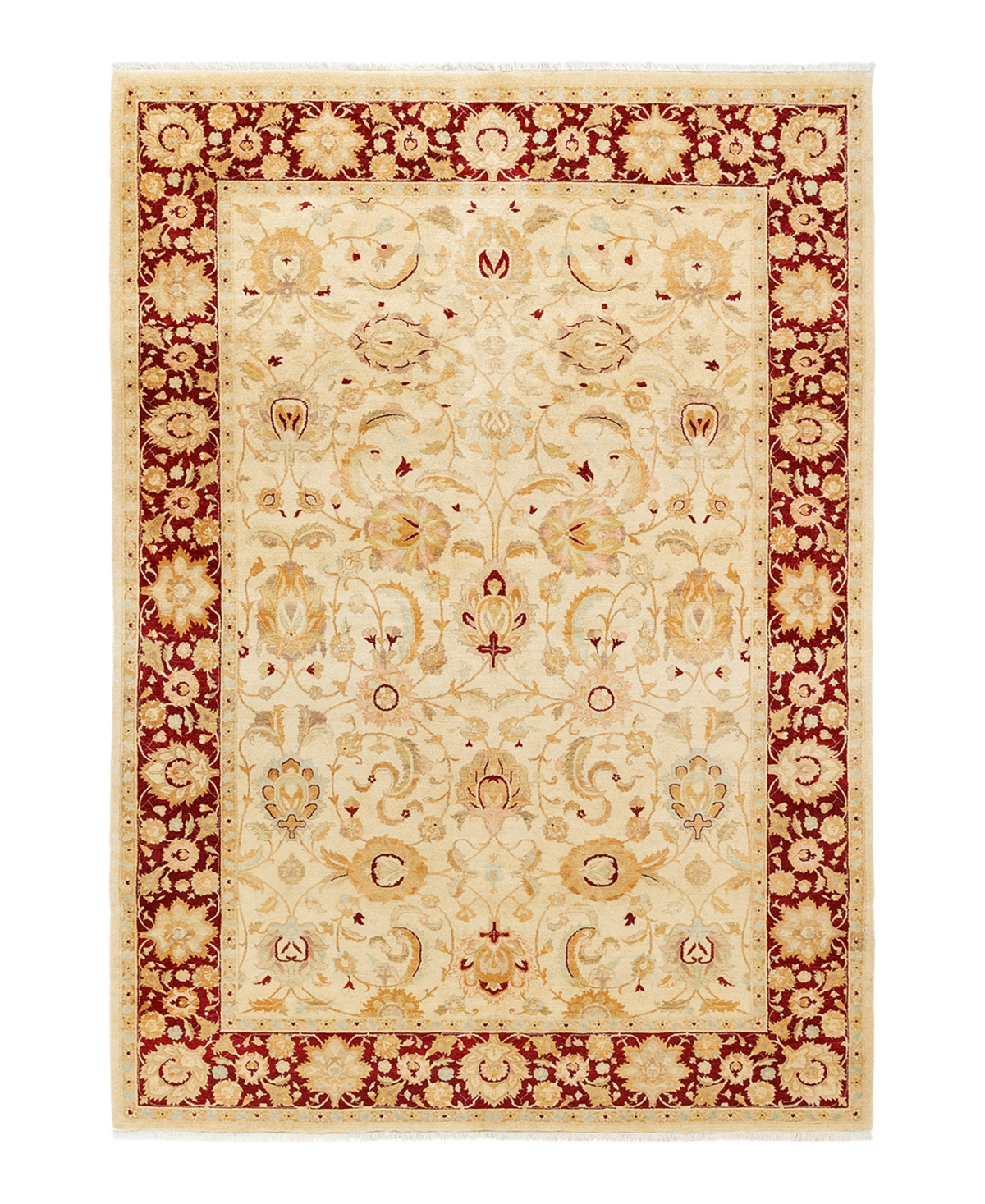 Closeout! Adorn Hand Woven Rugs Mogul M1450 6'2in x 8'9in Area Rug - Ivory