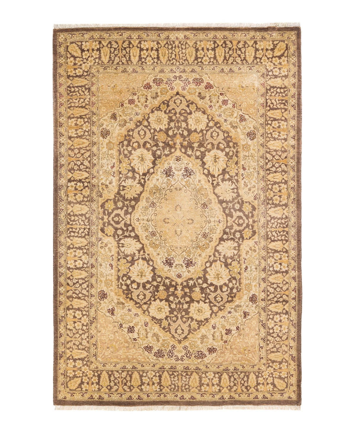 Closeout! Adorn Hand Woven Rugs Mogul M1494 3'10in x 6'1in Area Rug - Chocolate