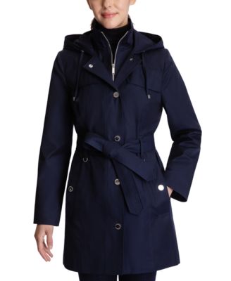 monki faux leather trench coat