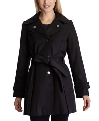 black single breasted mac coat