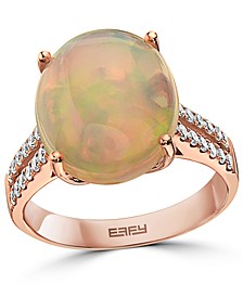 EFFY® Ethiopian Opal (4-1/2 ct. t.w.) & Diamond (3/8 ct. t.w.) Ring in 14k Rose Gold