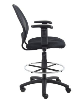 Mesh Drafting Stool with Adjustable Arms