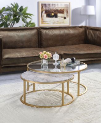 Shanish 2-Piece Nesting Table Set