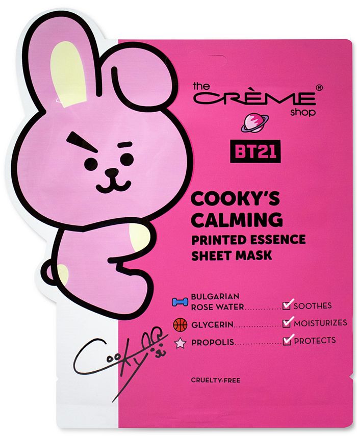 The Crème Shop BT21 Cooky's Calming Printed Essence Sheet Mask, 3Pk