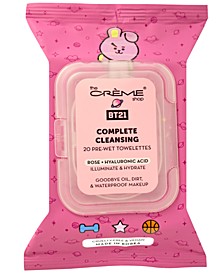 BT21 Cooky Illuminate & Hydrate Complete Cleansing Towelettes, 20 count