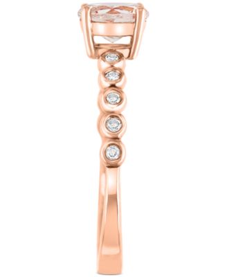 Morganite (3/4 ct. t.w.) & Diamond (1/10 ct. t.w.) Ring in 14k Rose Gold