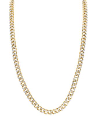 mens diamond curb chain