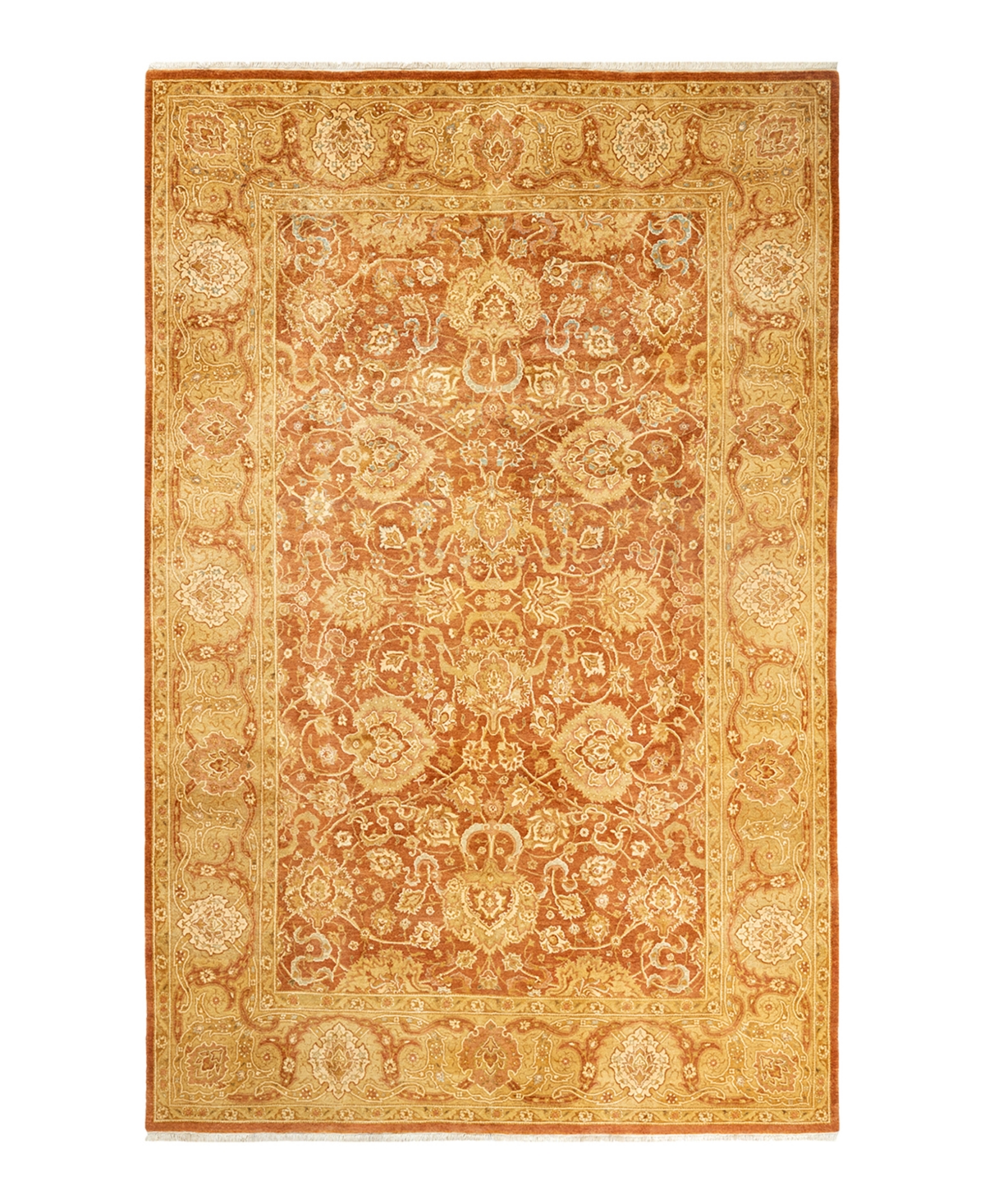 Closeout! Adorn Hand Woven Rugs Mogul M1494 6'1in x 9'5in Area Rug - Caramel