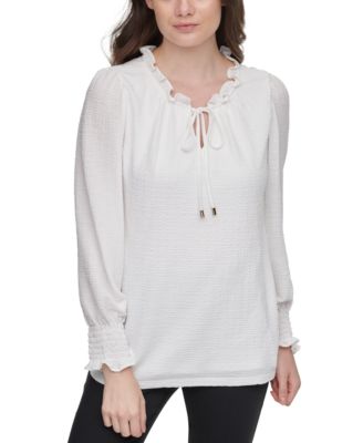 Calvin Klein - Drawstring-Neck Top