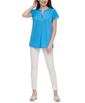 Calvin Klein - Ruffle-Sleeve Top