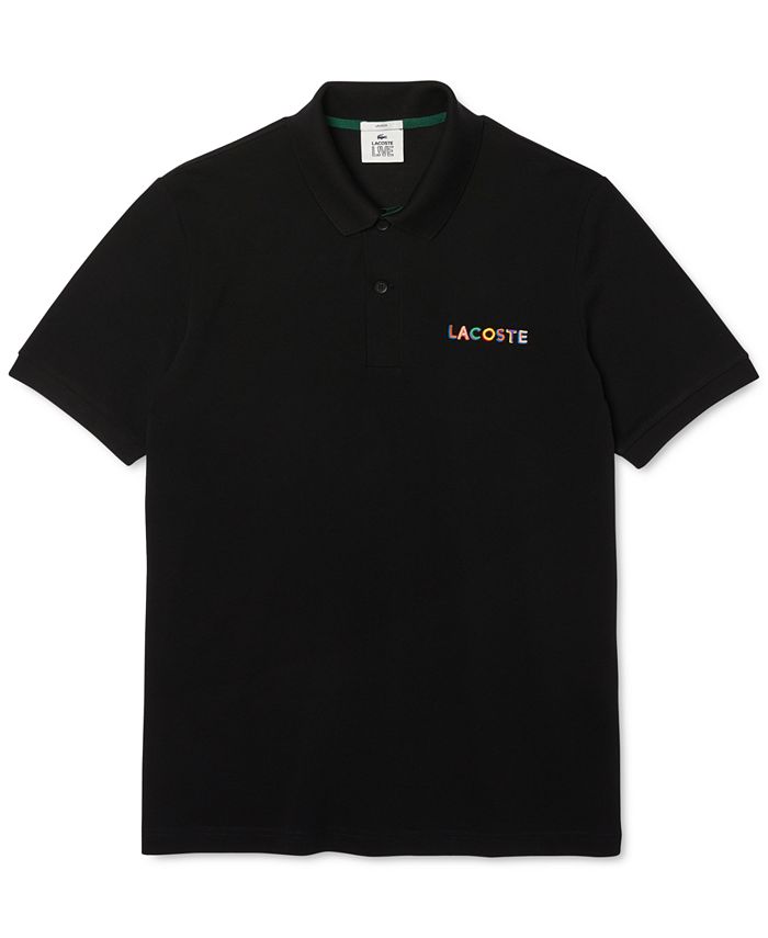 Lacoste L!VE Relaxed Fit Embroidered Cotton Piqué Knit Polo - Macy's