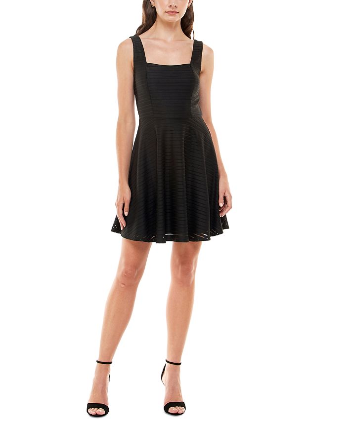 Jump Juniors Square Neck Fit Flare Dress Macy s
