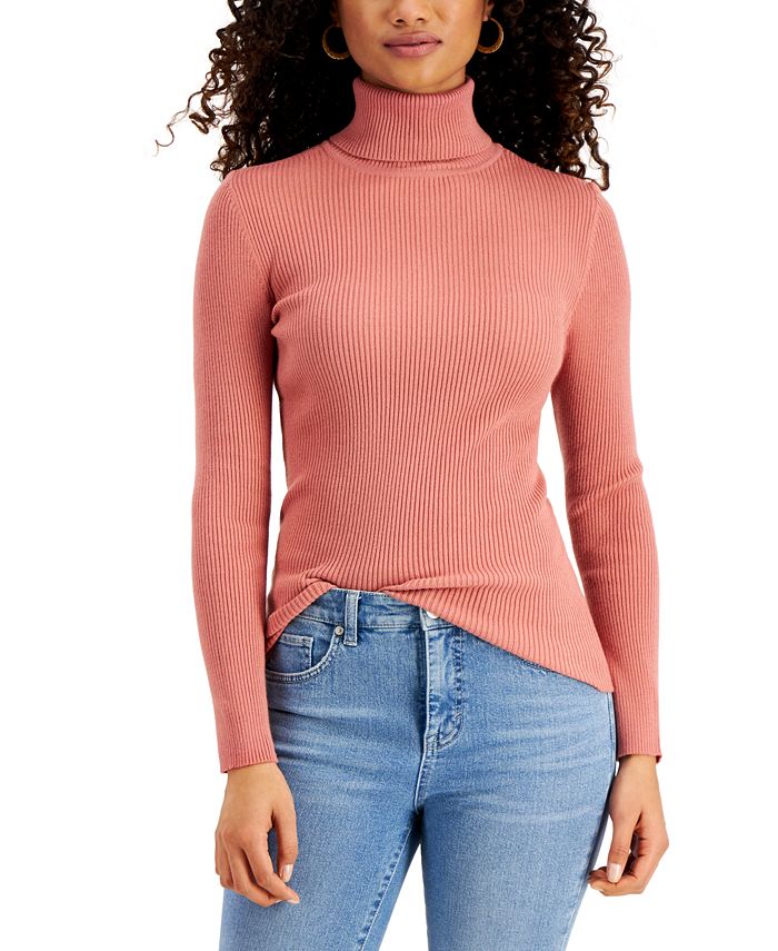 Style & Co Ribbed Turtleneck Sweater, Created for Macy's - Macy's