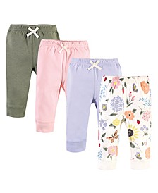 Toddler Boys and Girls Organic Cotton Pants, Set of 4