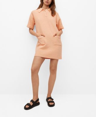 cable knit open back dress Wool-blend check-knit open-back dress
