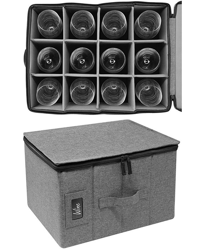 Sorbus Wine Glasses Storage Box Macy's