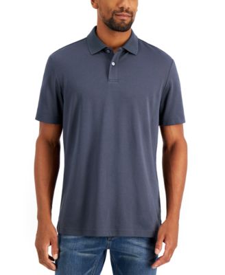 Men's Regular-Fit Solid Supima Blend Cotton Polo Shirt, Created for Macy's 