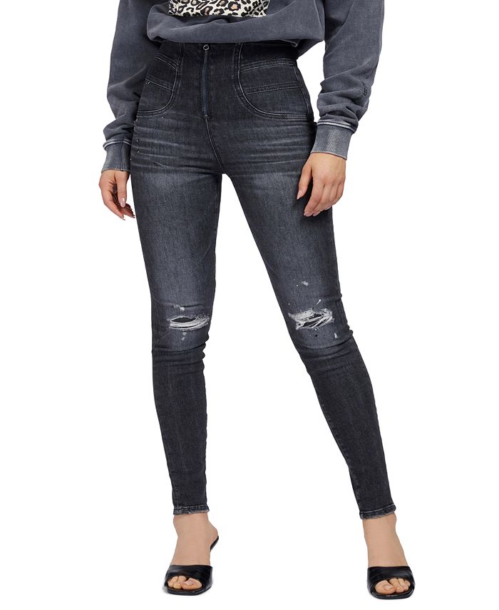 GUESS Kat Distressed Skinny Jeans - Macy's