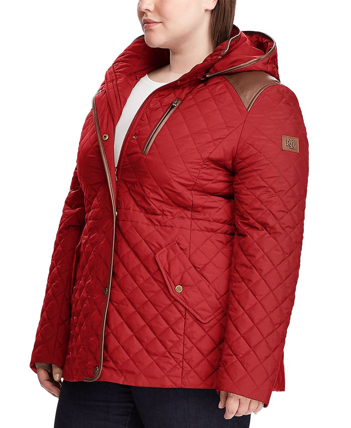 Lauren Ralph Lauren PlusSize Quilted Hooded Anorak Coat, Created for