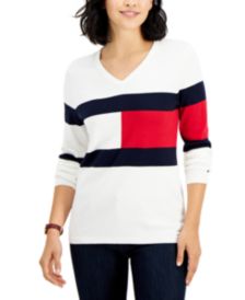 Ivy Logo V-Neck Cotton Sweater, Created for Macy's