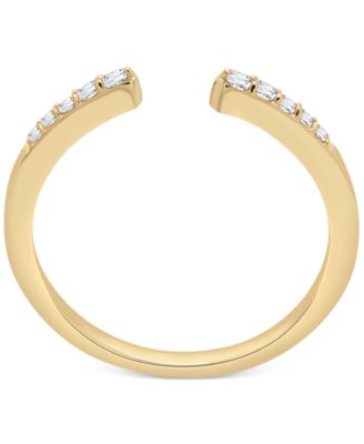 Diamond Cuff Ring (1/10 ct. t.w.) in 14k Yellow, White or Rose Gold, Created for Macy's