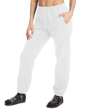Champion Women's Relaxed Fleece Sweatpants In White