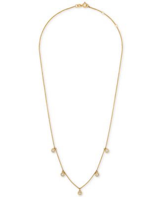 Diamond Dangle Statement Necklace (1/4 ct. t.w.) in 14k Gold, 16" + 2" extender, Created for Macy's