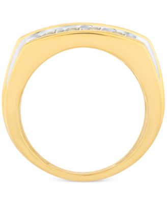 Men's Diamond Four Row Cluster Ring (7 ct. t.w.) in 10k Gold