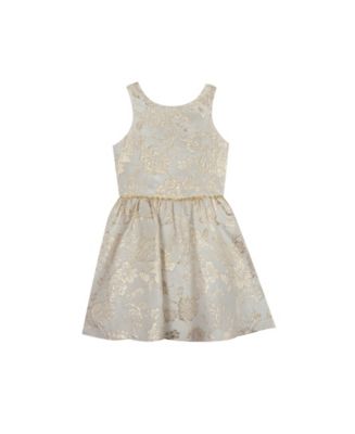 Rare Editions Big Girls Brocade Dress with Bow Back Detail - Macy's