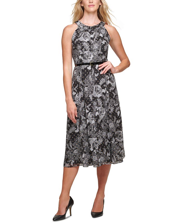 Tommy Hilfiger Belted Halter Midi Dress Macy s