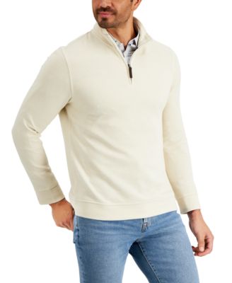 Club Room - Men's Birdseye Quarter-Zip Pullover