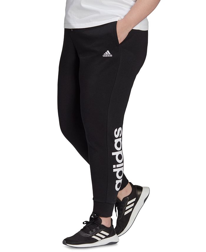 adidas Plus Size Tapered Logo Jogger Pants - Macy's