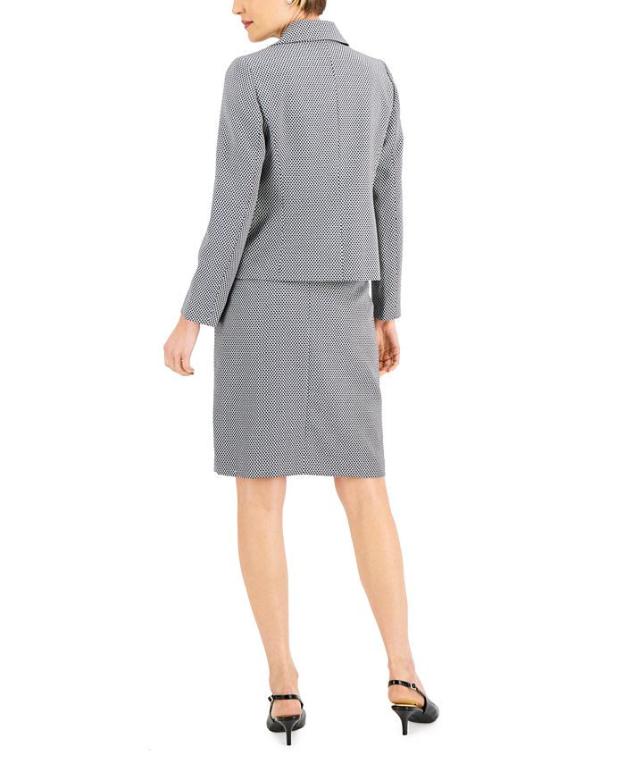 Le Suit Basketweave-Texture Skirt Suit - Macy's