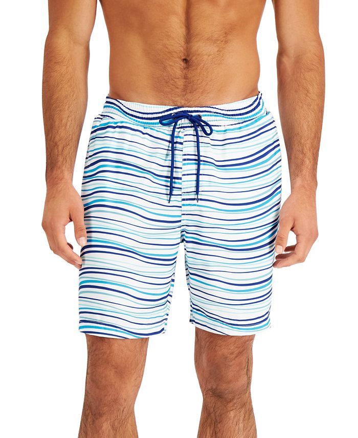 Club Room Men's Big and Tall Swim Wave Swimsuit, Created for Macy's ...