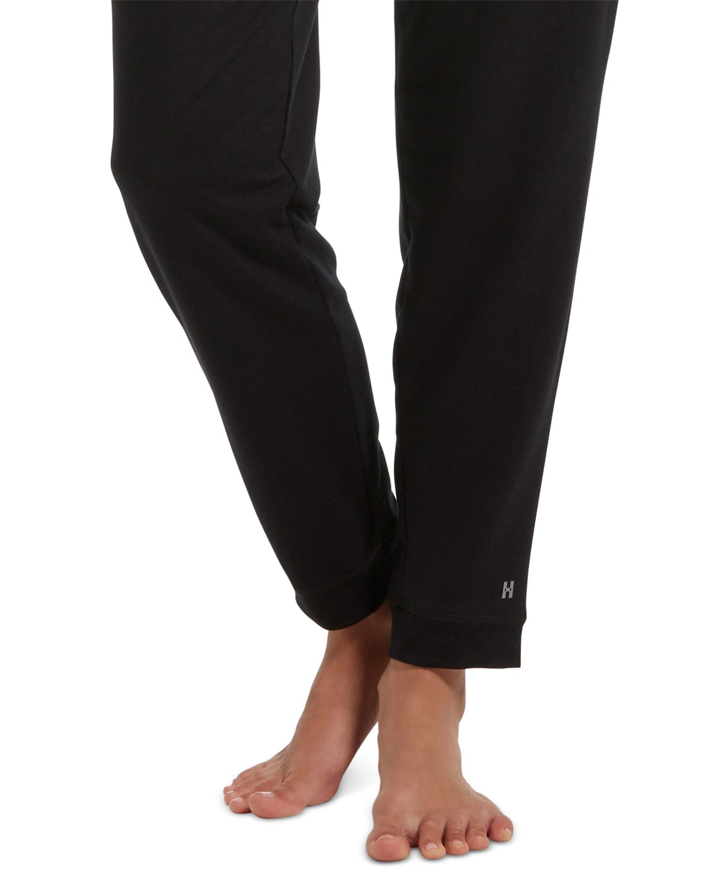 Женские брюки Hue Plus Size French Terry Cuffed Lounge Pant, цвет: Чёрный — фото 3