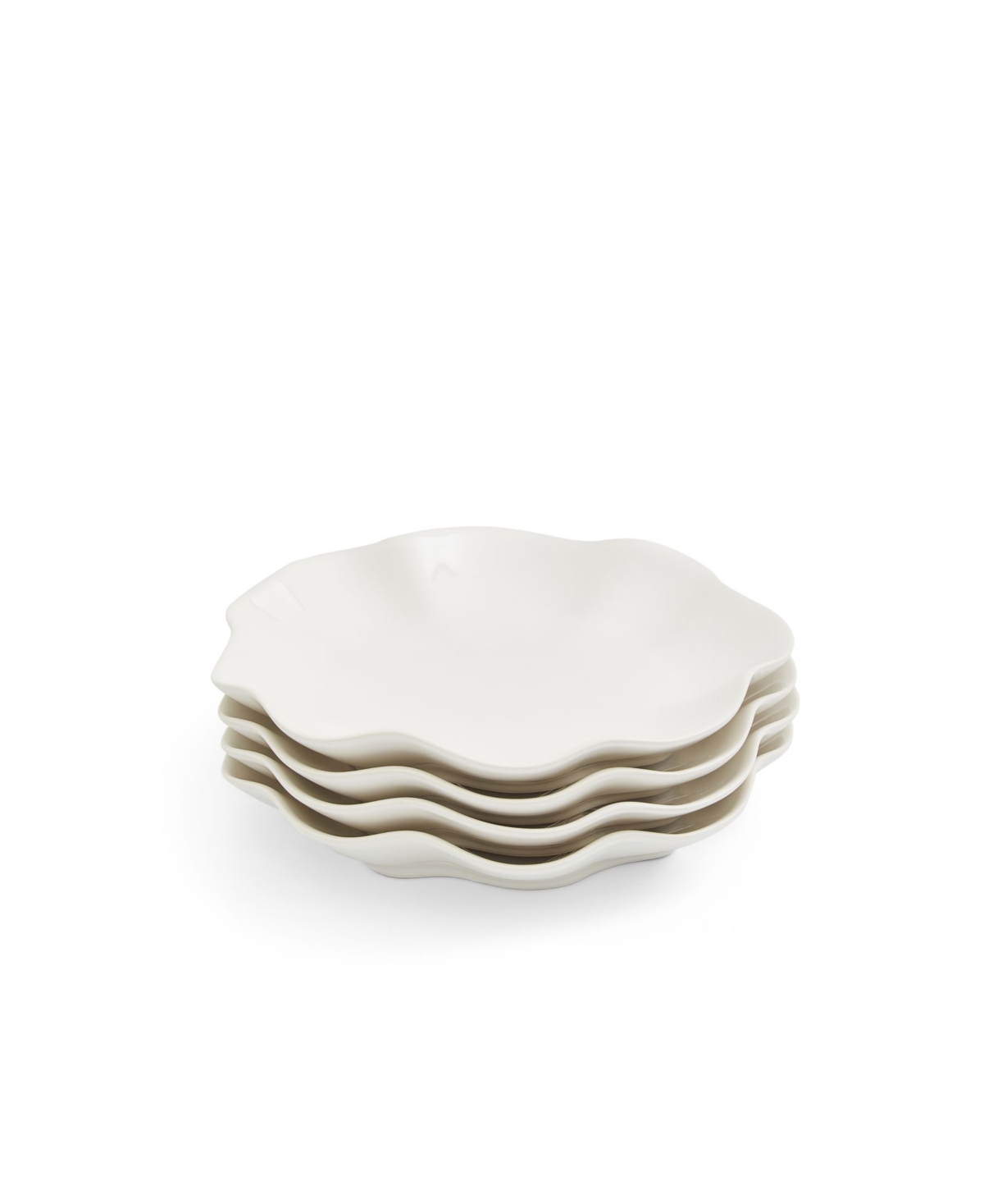 Sophie Conran Floret Salad Plate, Set of 4 - Creamy White