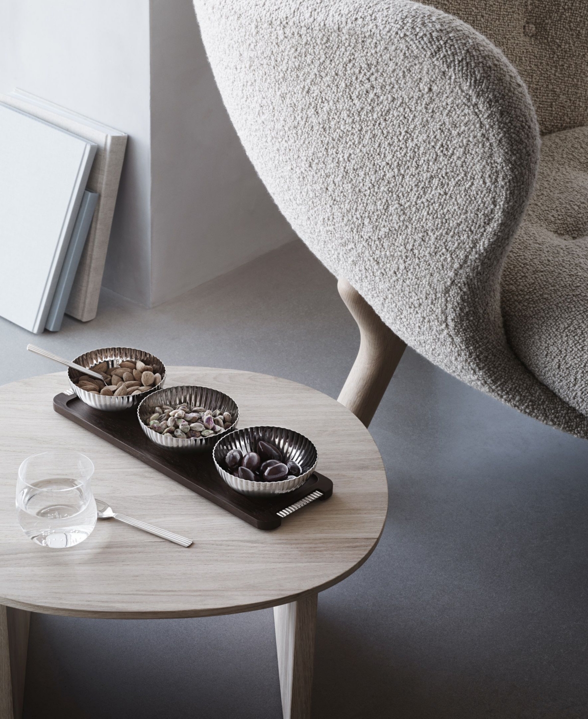 Georg Jensen Bernadotte Bowl and Tray Set, 4 Pieces