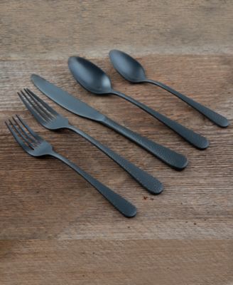 Keene Hammered Satin 20-Piece Flatware Set, Service for 4