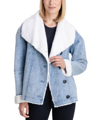 shearling denim coats & jackets