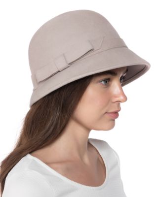 Wool Bow Cloche Hat, Created 