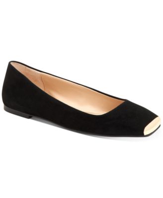 macys flat black shoes