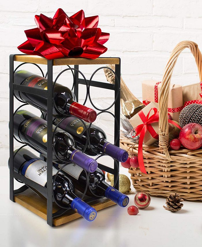 Sorbus Rustic Countertop Wine Rack Macy's