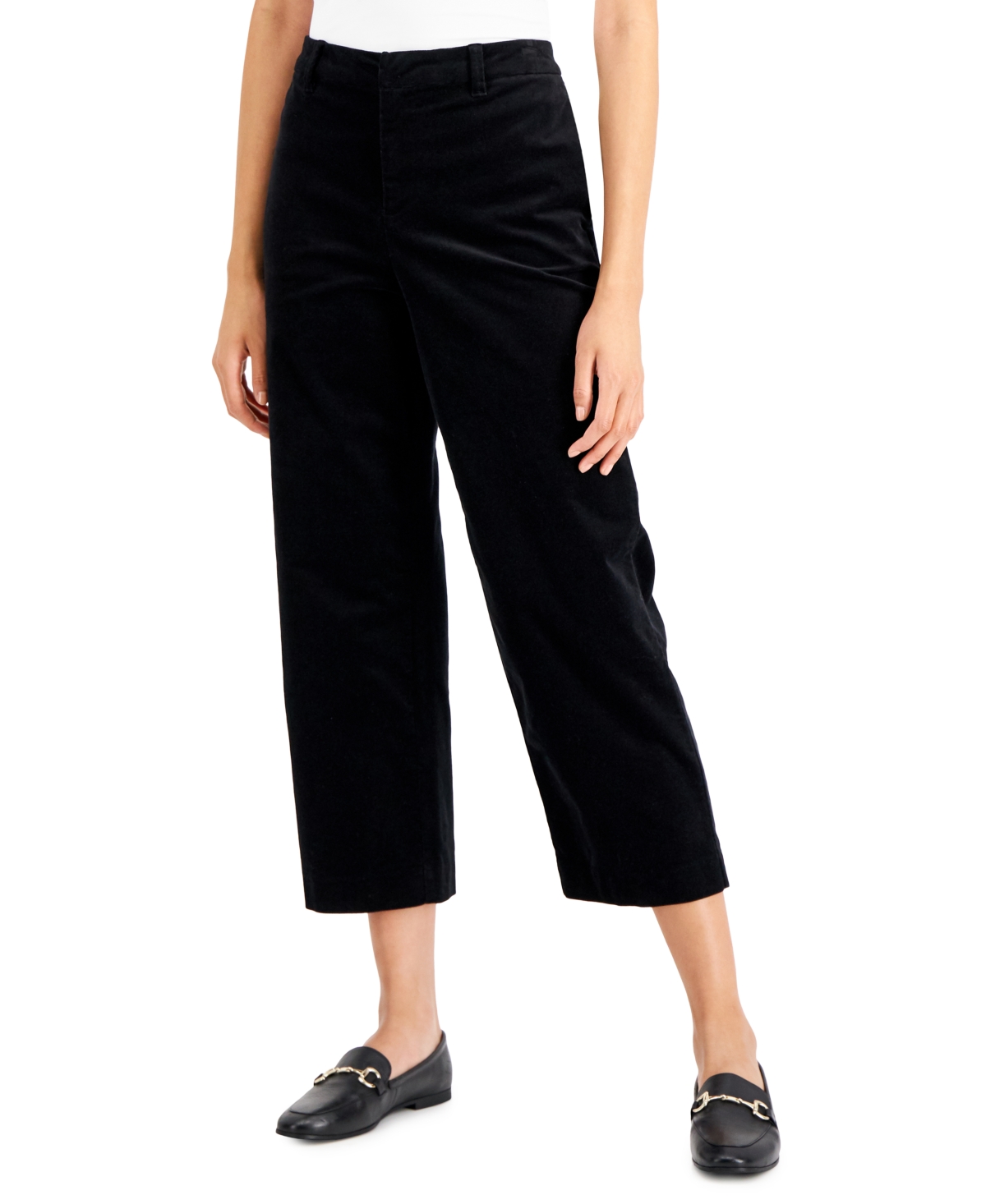Charter Club Petite Velveteen Ankle Pants, Created for Macy's