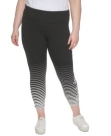 Plus Size Striped 7/8 Leggings