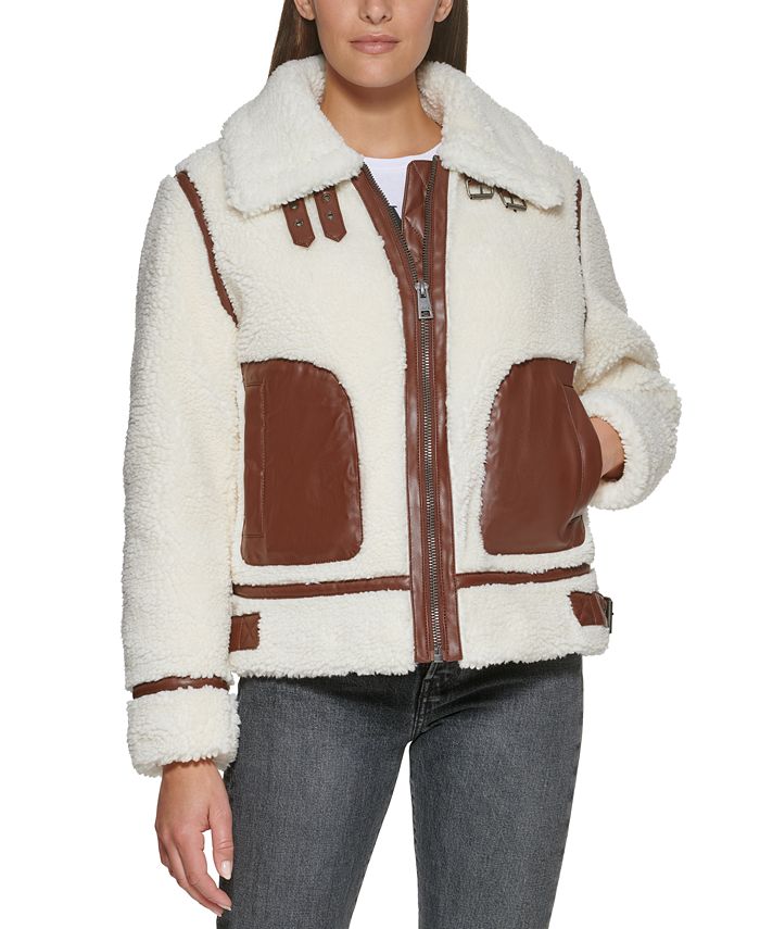 Levi's Sherpa Moto Coat & Reviews - Coats & Jackets - Women - Macy's